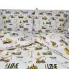 Lenjerie de pat pentru copii, 6 piese, cearsaf 240 x 260 cm, 100% bumbac ranforce
