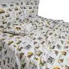 Lenjerie de pat pentru copii, 6 piese, cearsaf 240 x 260 cm, 100% bumbac ranforce