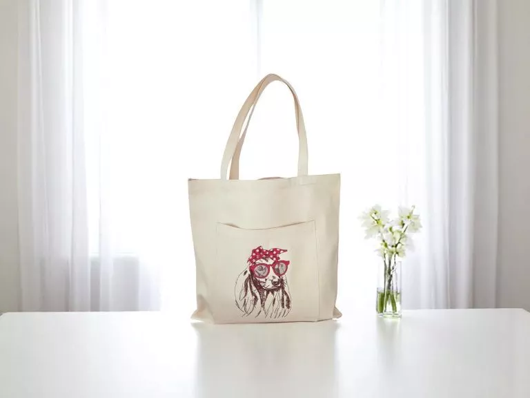 Sacosa personalizata din bumbac: un cadou util si original, sacosa textila cu broderie fashion