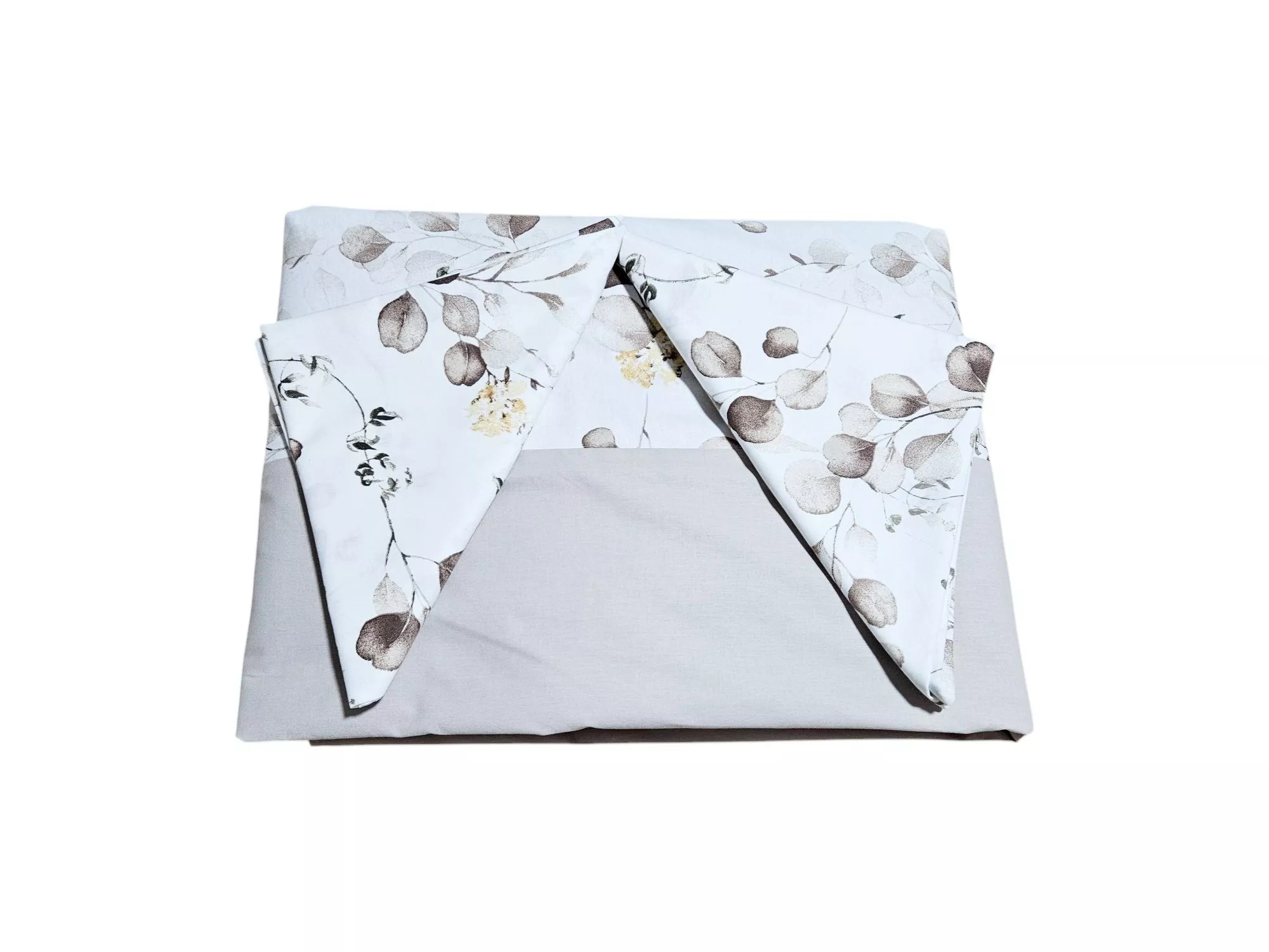 Lenjerie de pat crem, 6 piese, cearsaf 240/260 ,100% bumbac ranforce, model floral Lenjerie de pat crem, 6 piese, cearsaf 240/260 ,100% bumbac ranforce, model floral