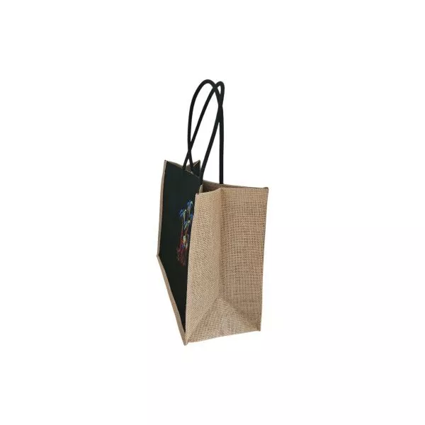 Sacosa textila cu camile, broderie, 100% bumbac doc- iuta